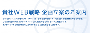 ＷＥＢ戦略　企画立案のご提案